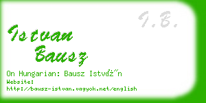 istvan bausz business card